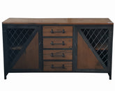Industrial Sideboard in metal and wood